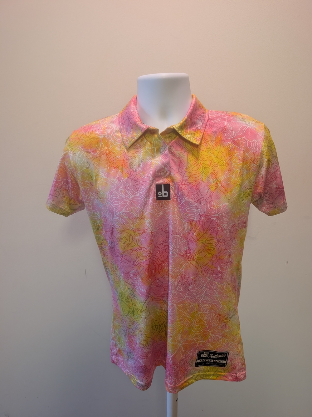 Women’s Floral Pink & Yellow Polo Jersey by OB Golf